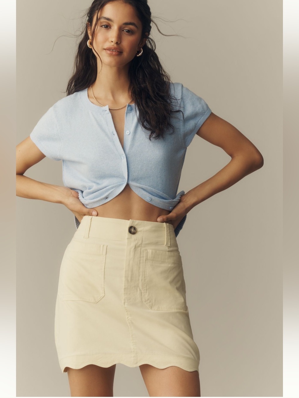 Anthropologie mini skirt
